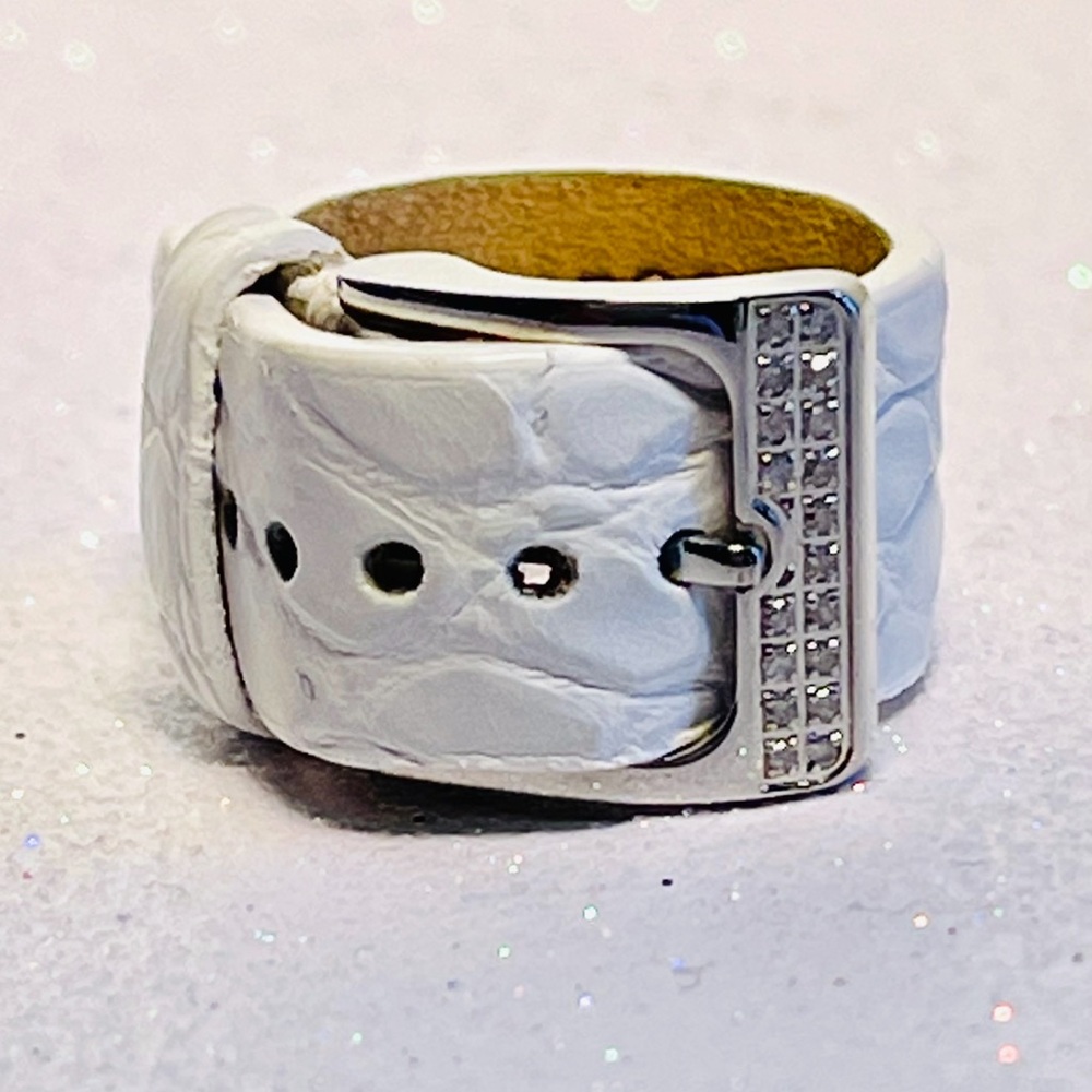 Cabochon Diamond Cuff Ring